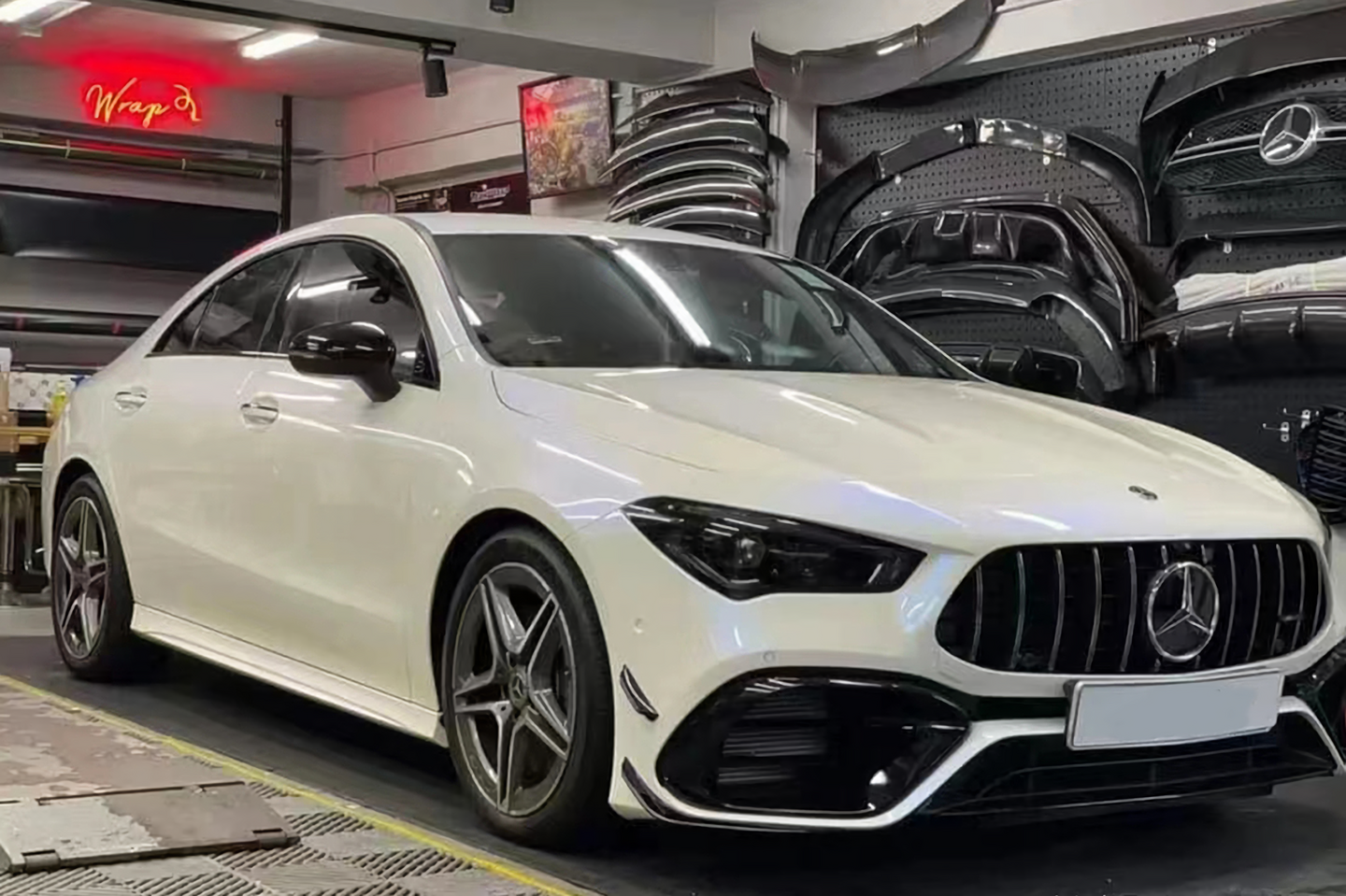 Pearl White Turns Blue Vinyl Wraps