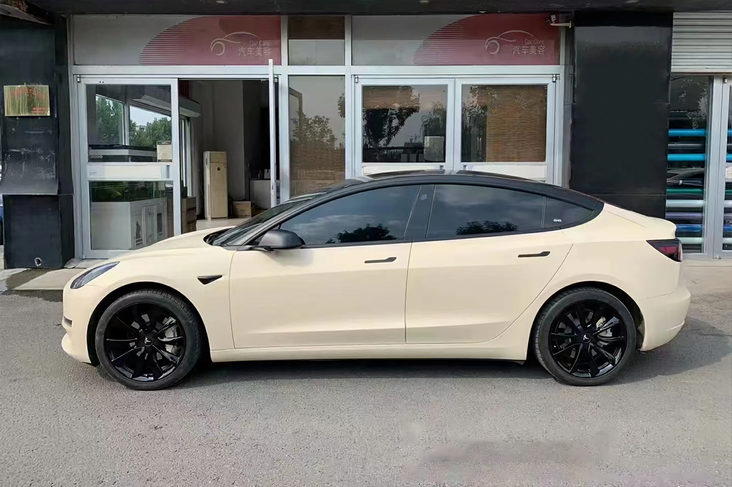 Satin Khaki Milanese Vinyl Wraps