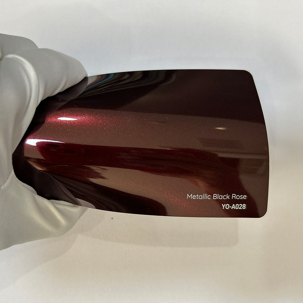Metallic Black Rose Vinyl Wraps