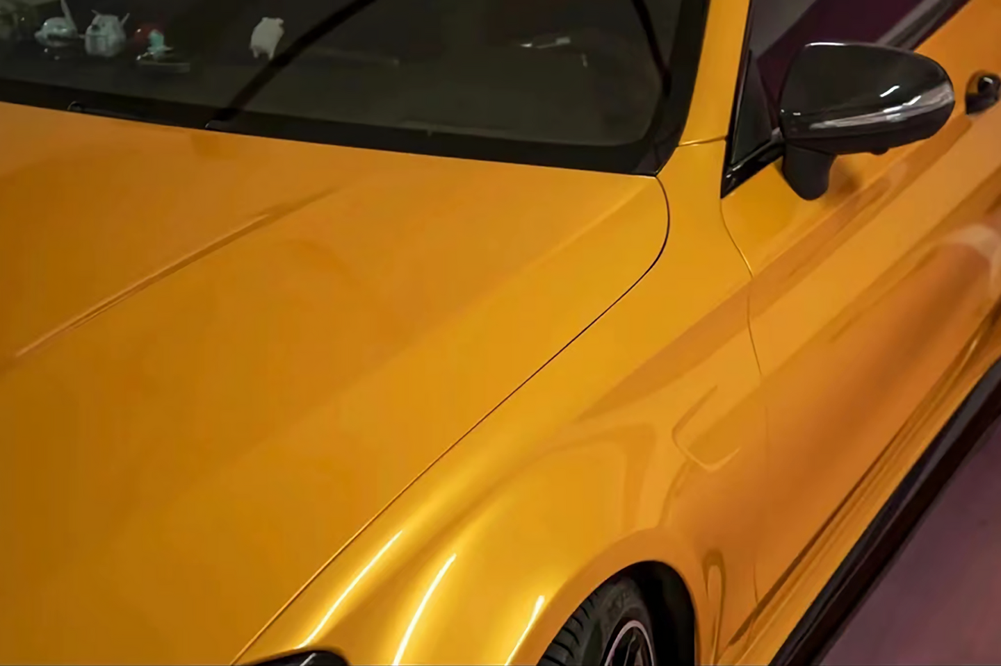 Metal Maple Leaf Yellow Vinyl Wraps