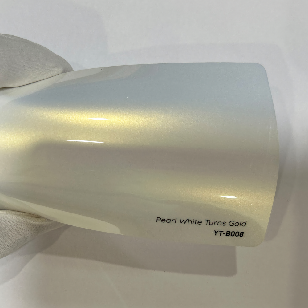 Pearl White Turns Gold Vinyl Wraps