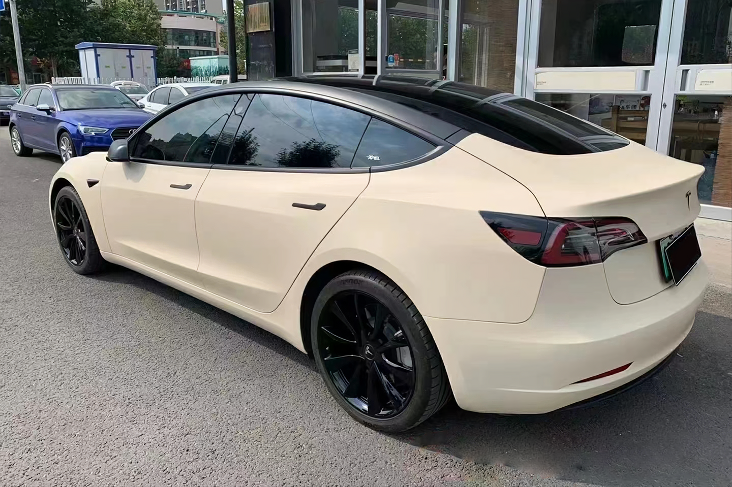 Satin Khaki Milanese Vinyl Wraps