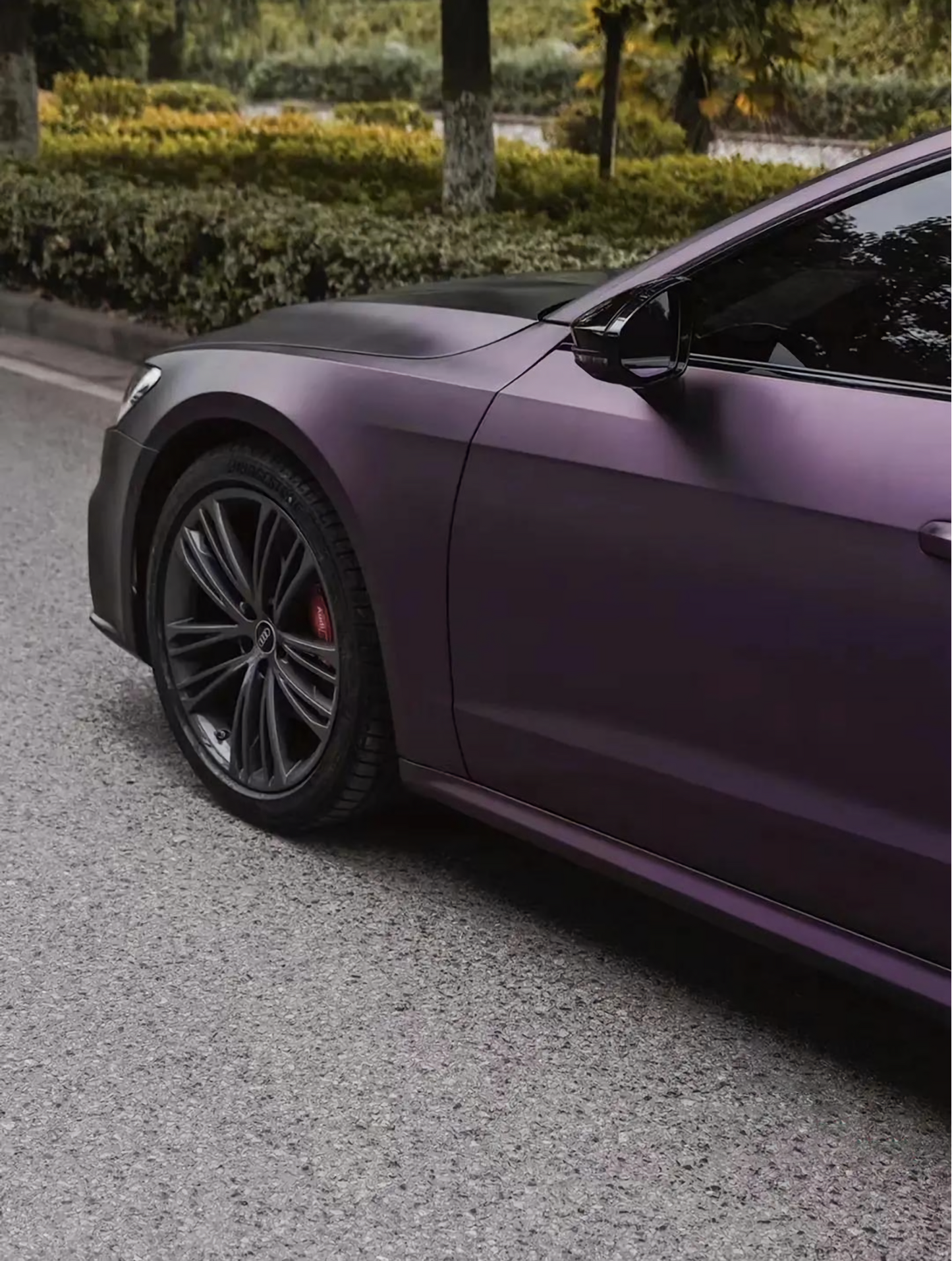 Satin Black Phantom Purple Vinyl Wrap