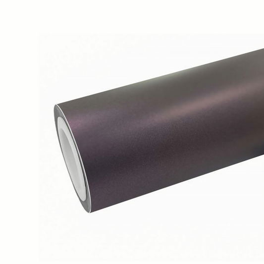 Satin Black Phantom Purple Vinyl Wrap