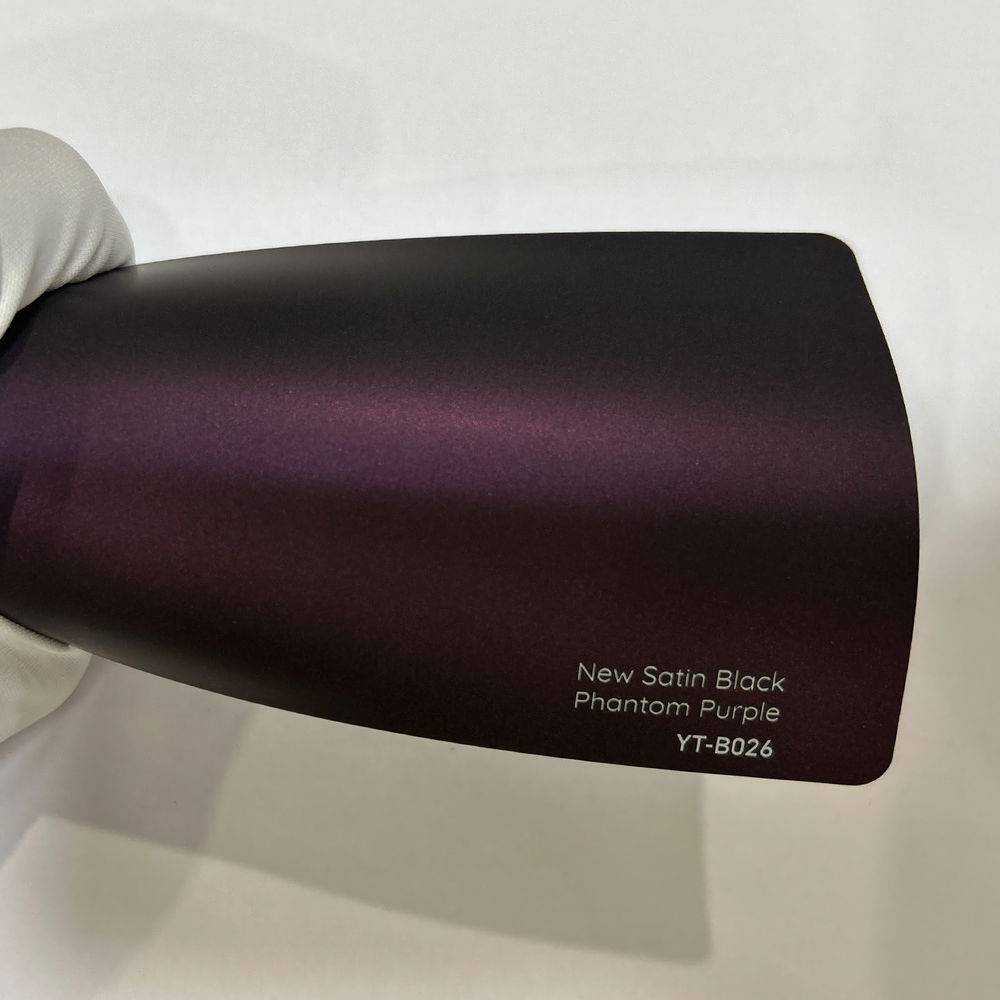 Satin Black Phantom Purple Vinyl Wrap