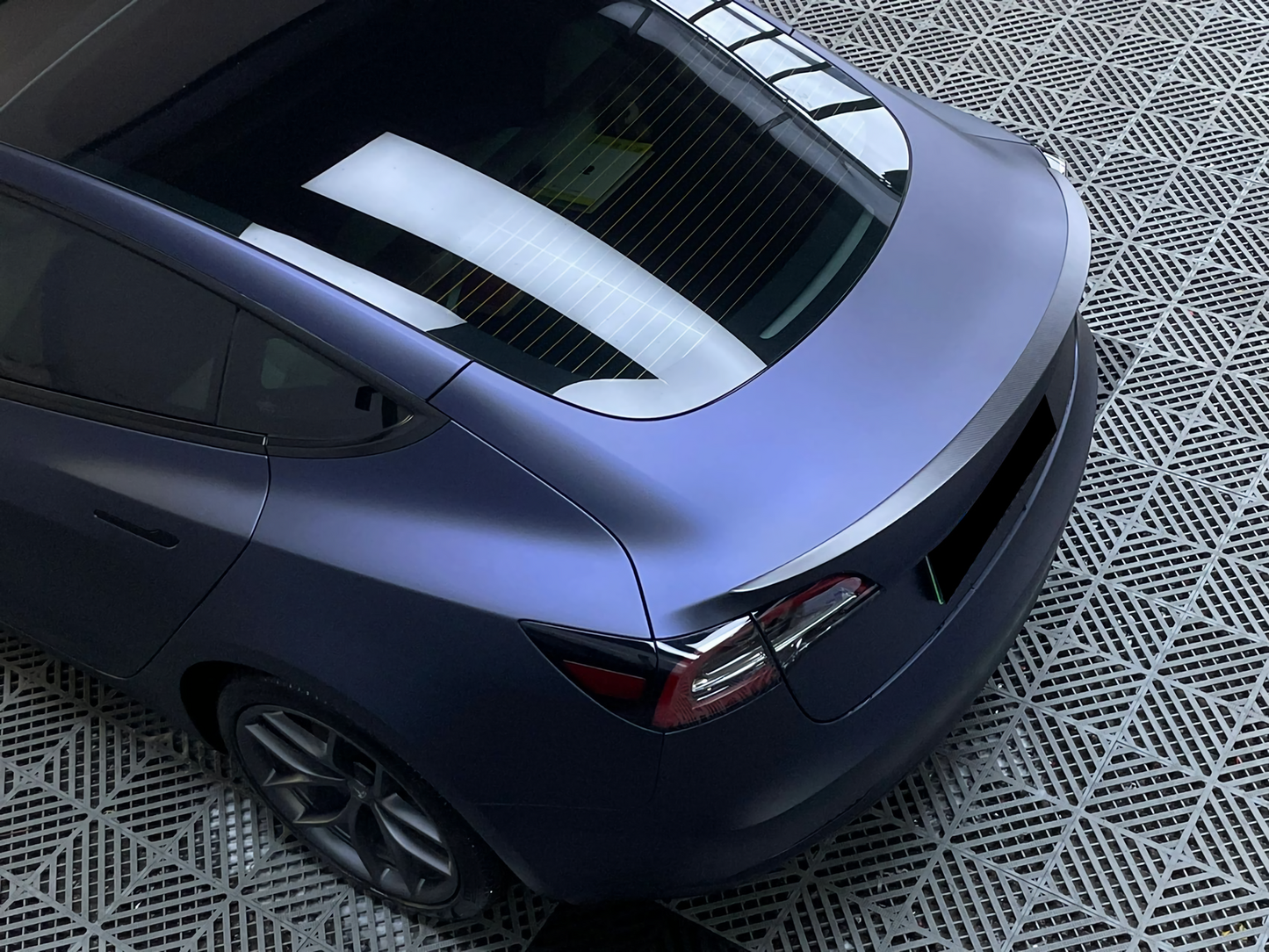 Satin Black Magic Blue Vinyl Wraps