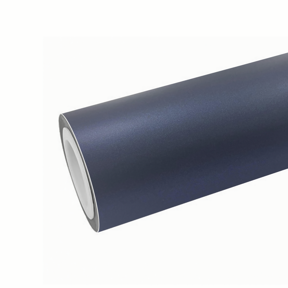 Satin Black Magic Blue Vinyl Wraps