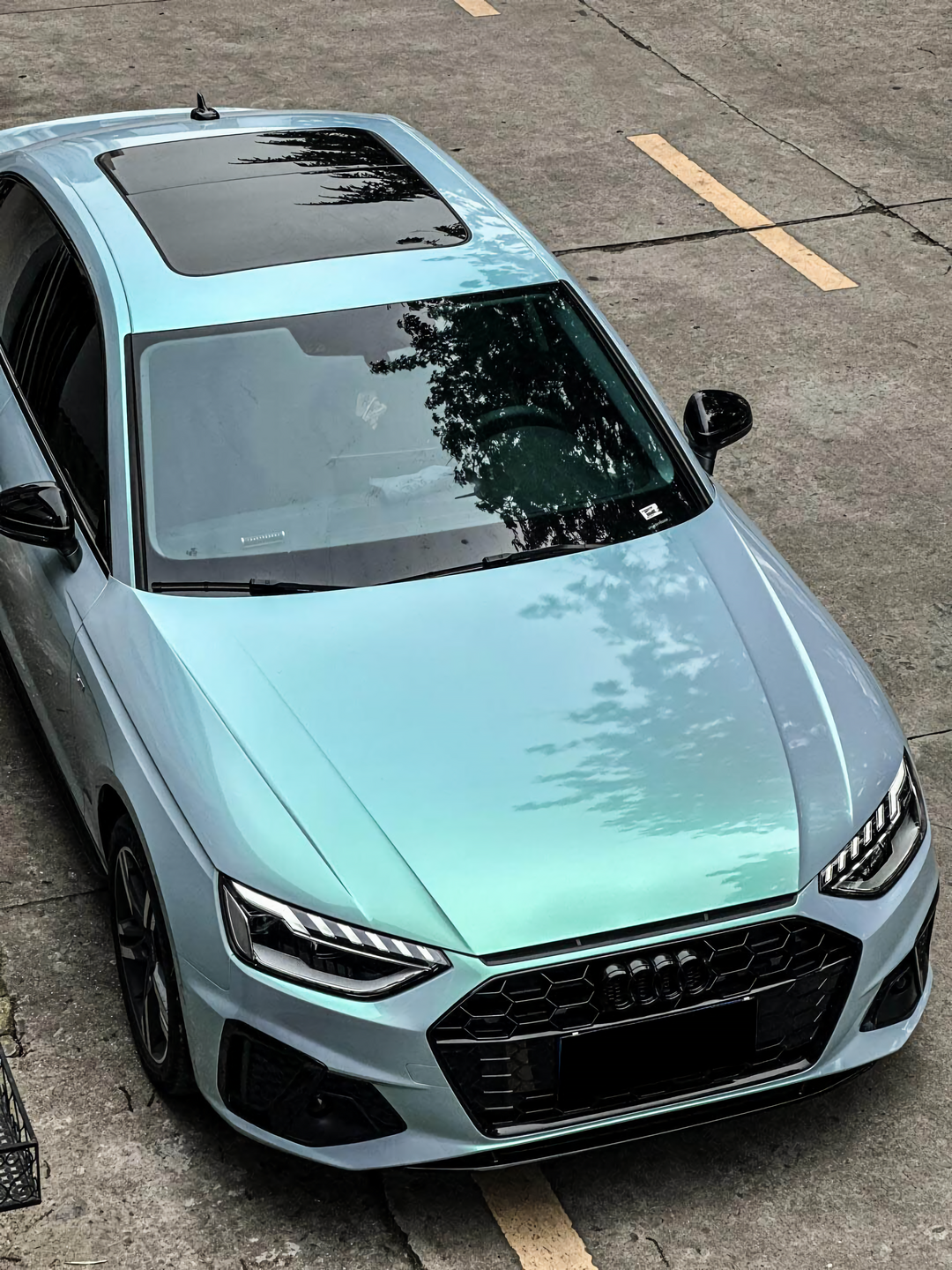 Blue Turn Green Vinyl Wrap
