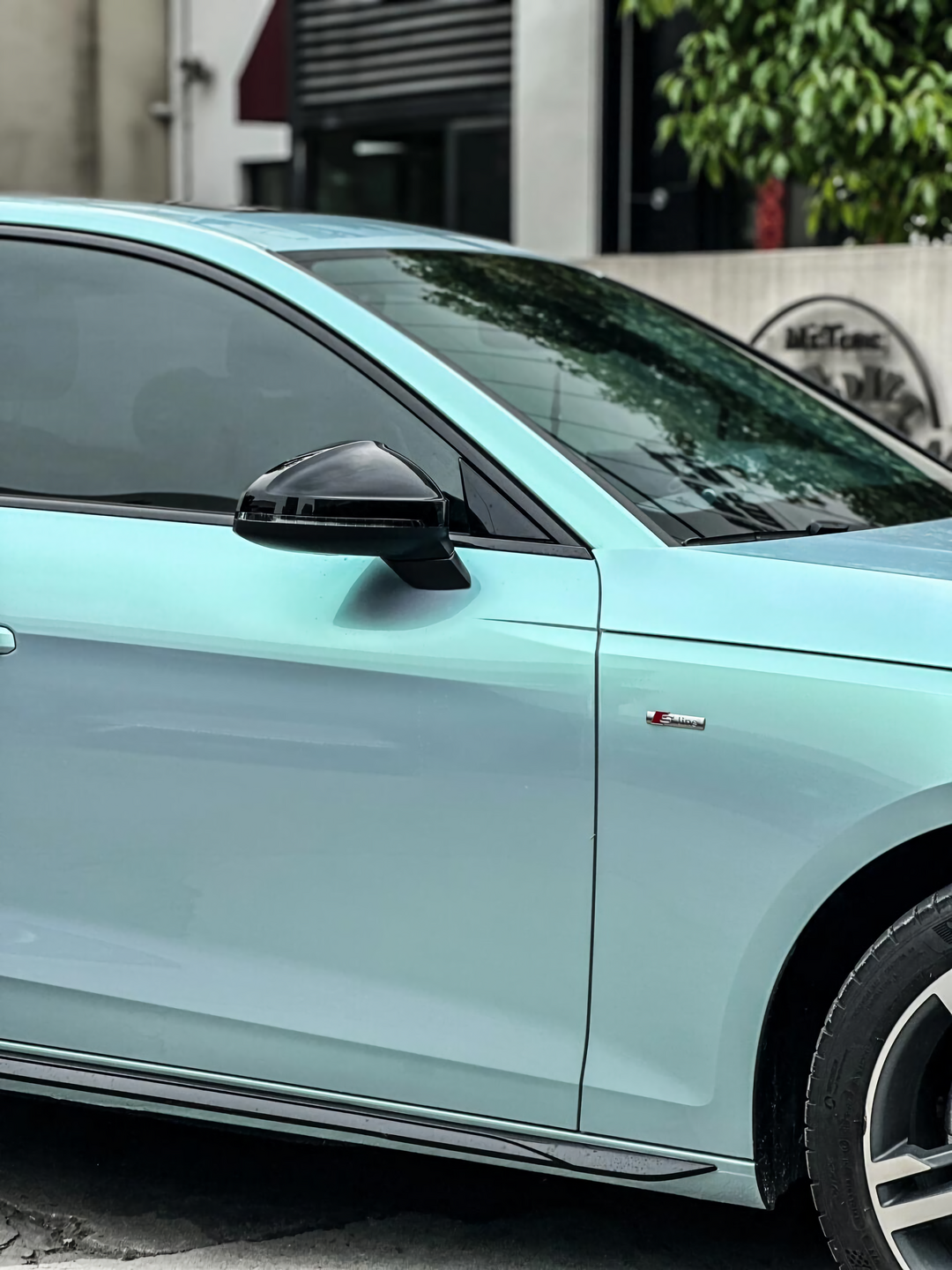 Blue Turn Green Vinyl Wrap