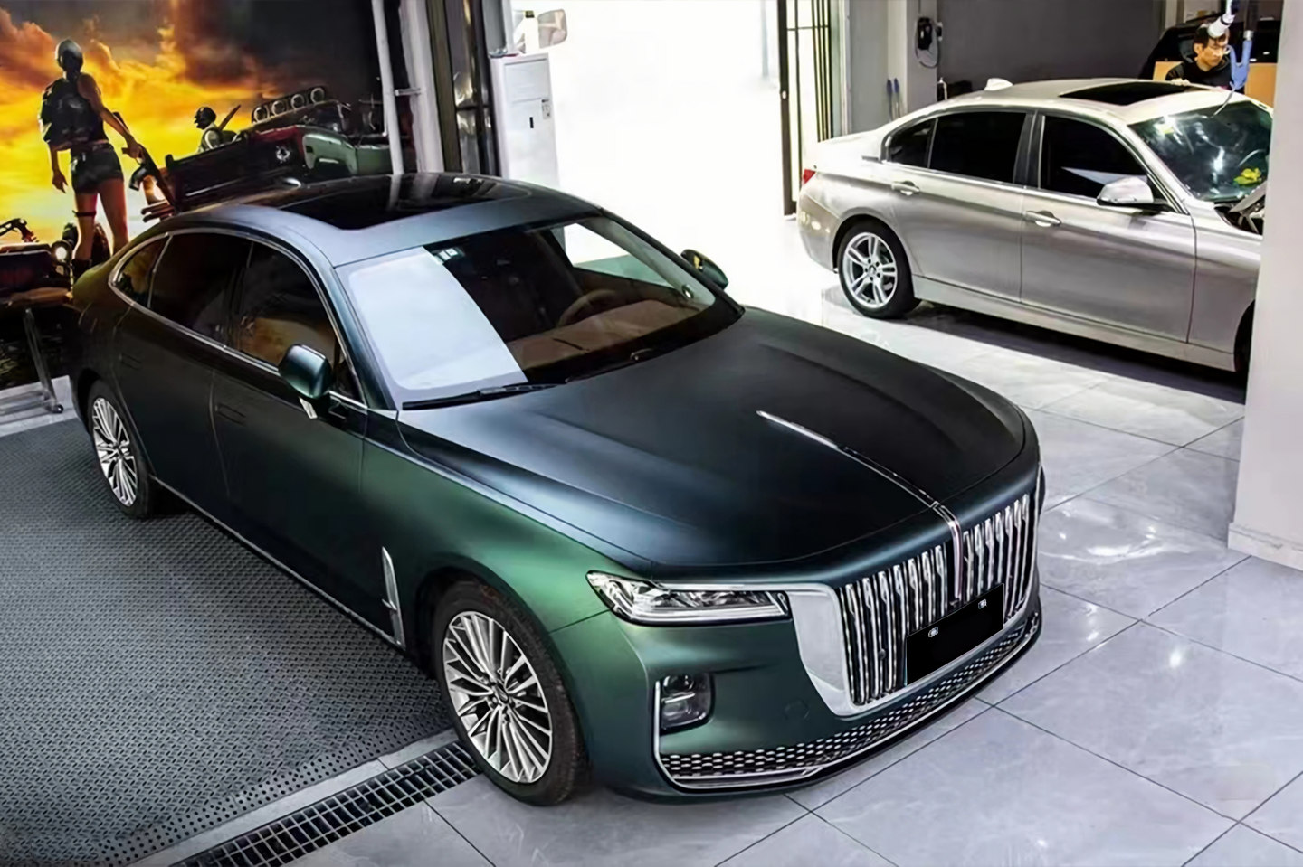 Ghost Metal Green Vinyl Wrap