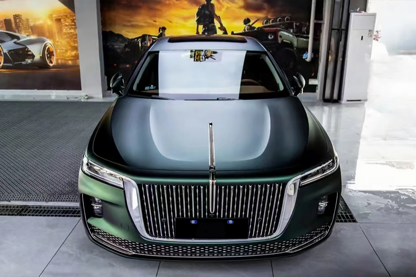 Ghost Metal Green Vinyl Wrap
