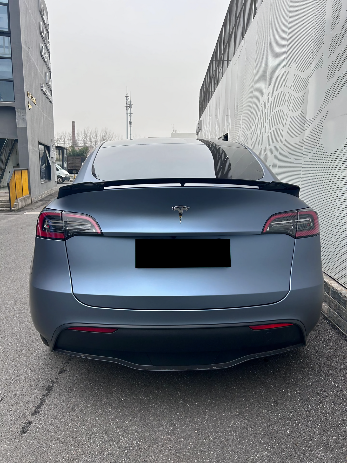 Ghost Metal Gray Blue Vinyl Wrap