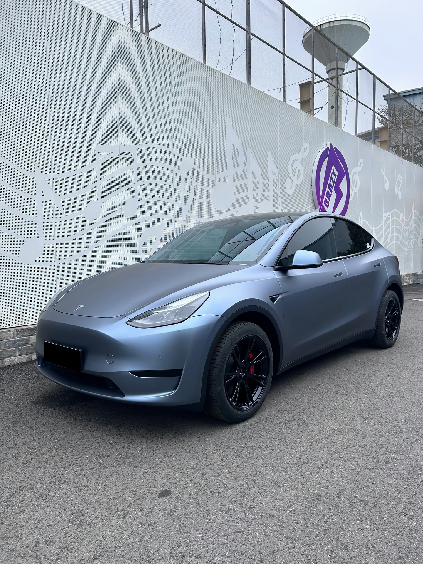 Ghost Metal Gray Blue Vinyl Wrap