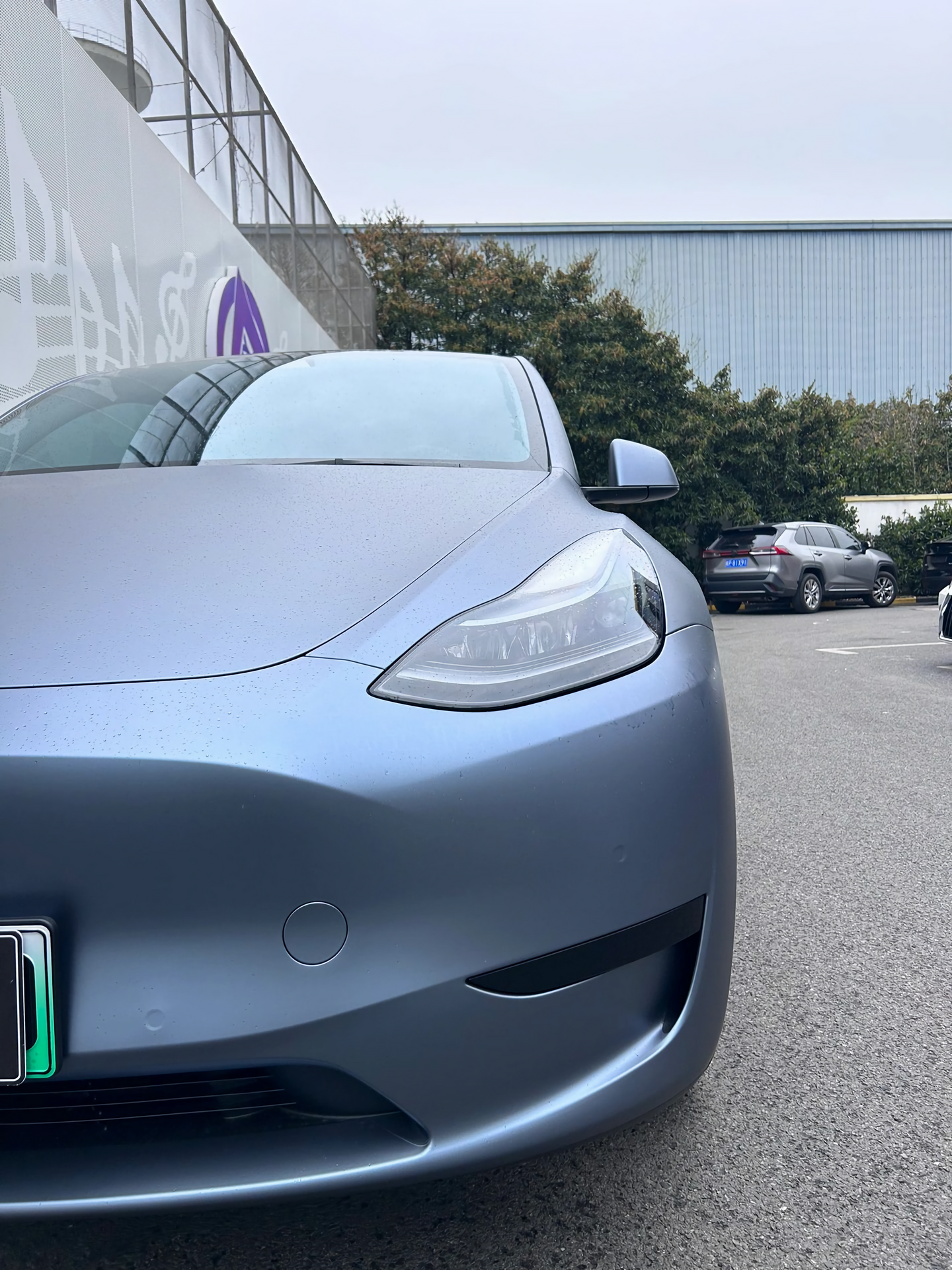 Ghost Metal Gray Blue Vinyl Wrap