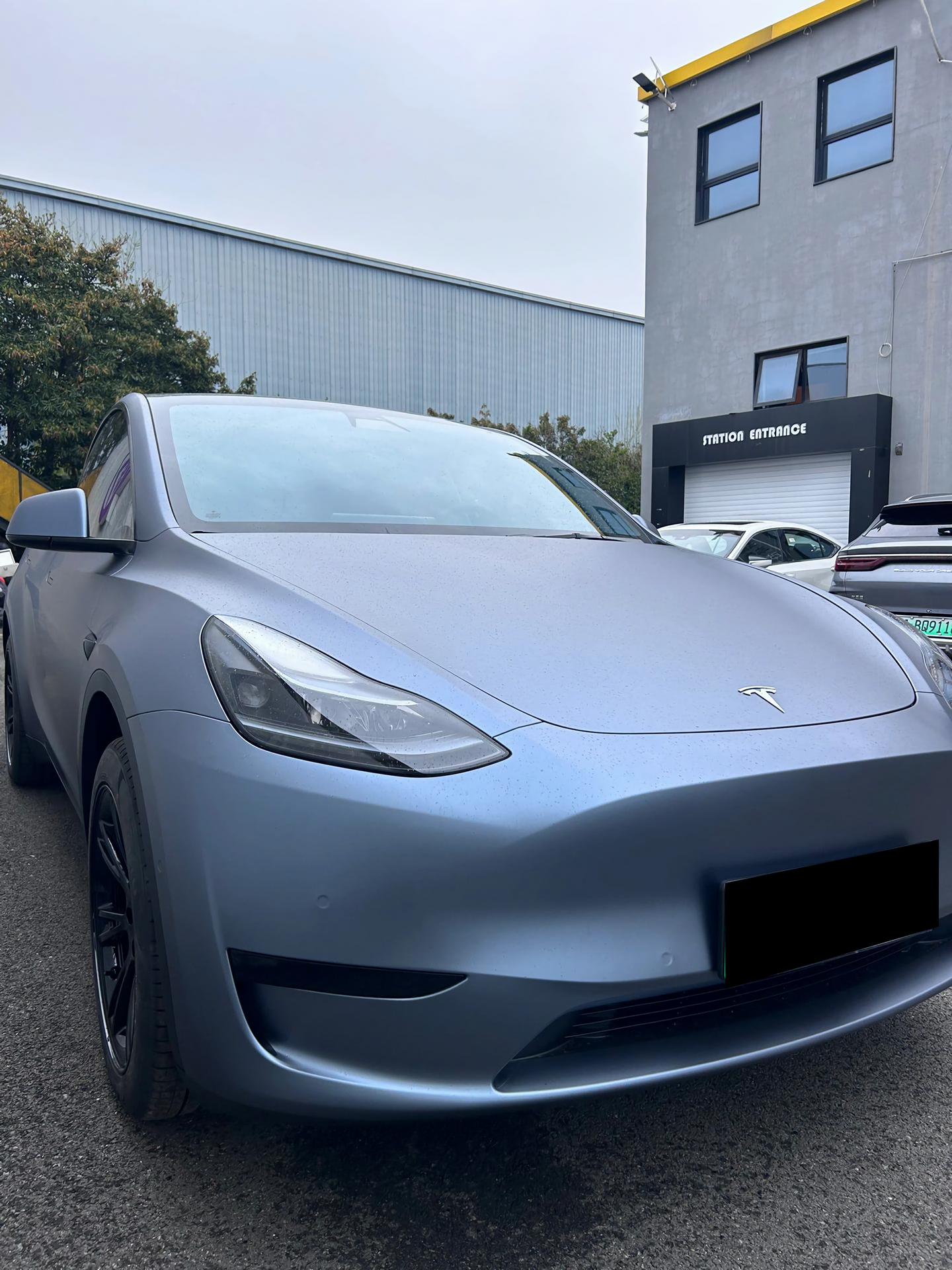 Ghost Metal Gray Blue Vinyl Wrap