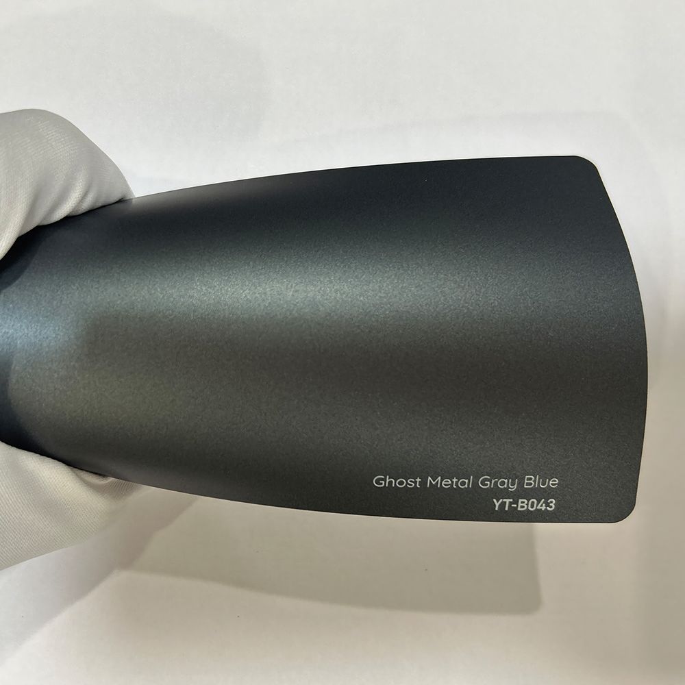 Ghost Metal Gray Blue Vinyl Wrap