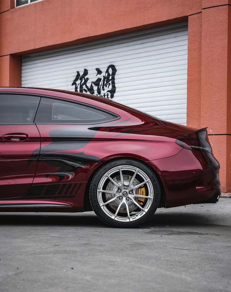 Liquid Metal Dragon Red Vinyl Wrap