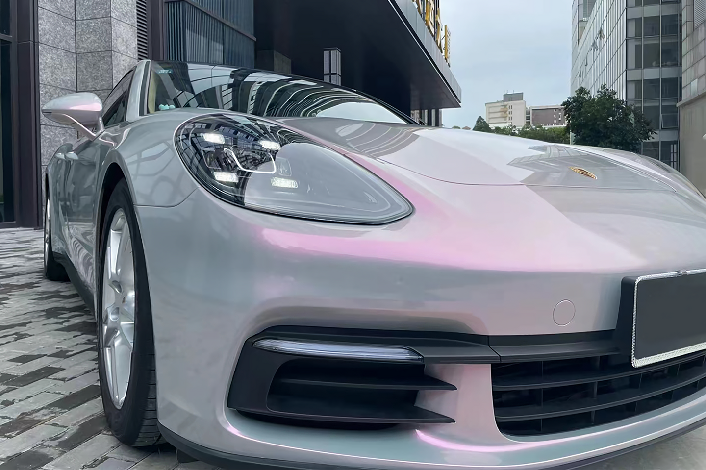 Phantom Gray Red Vinyl Wrap