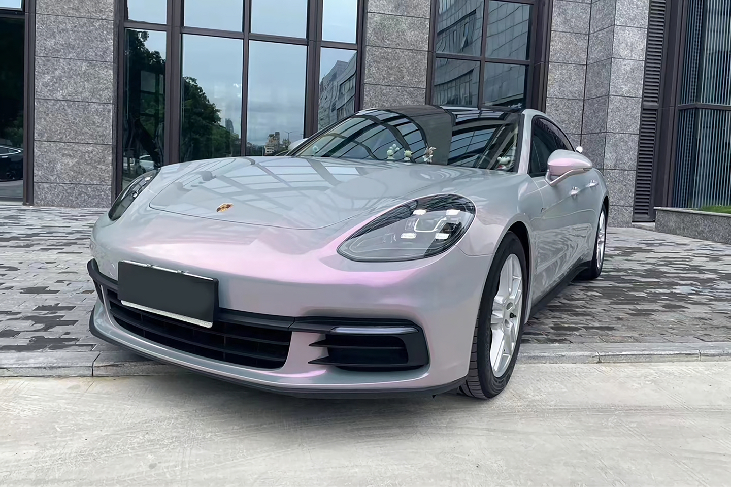 Phantom Gray Red Vinyl Wrap