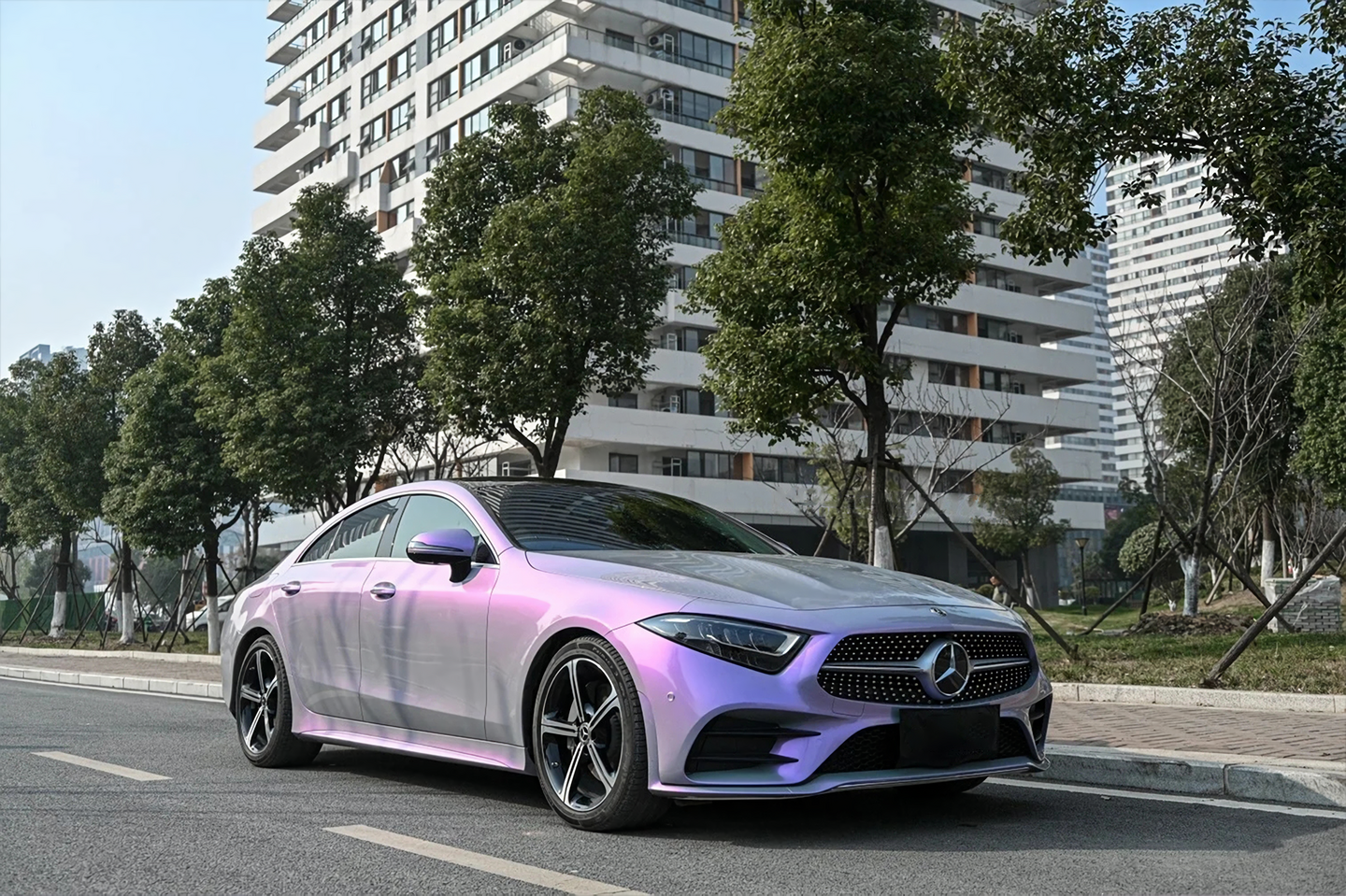 Phantom Gray Purple Vinyl Wrap